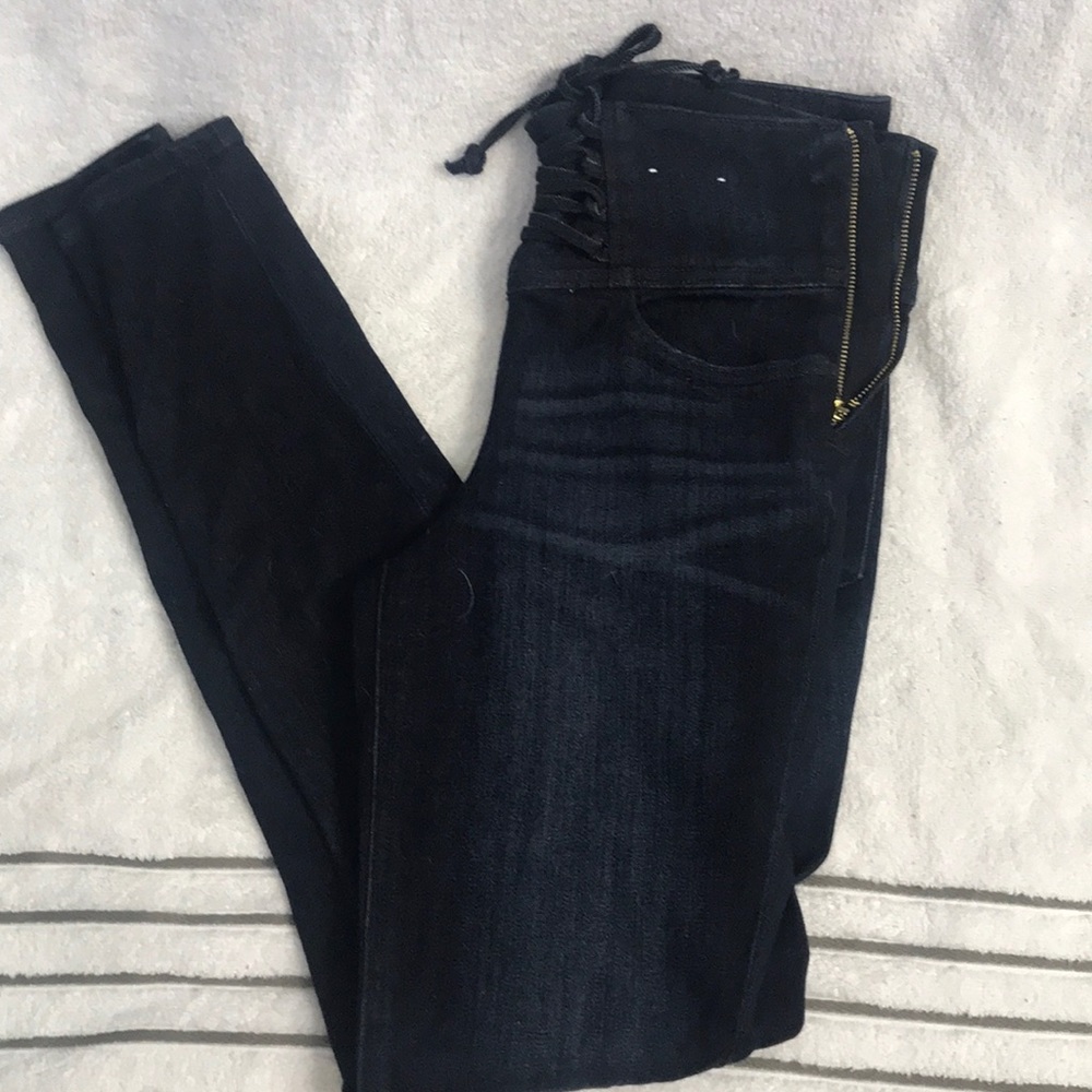 Dark wash, high waisted Express Jeans